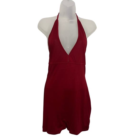 Women's Solid Color Sleeveless Fashion Romper Deep V Casual Jumpsuit Summer L - Picture 1 of 9